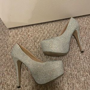 Stunning Rhinestone-Covered Platform Pumps